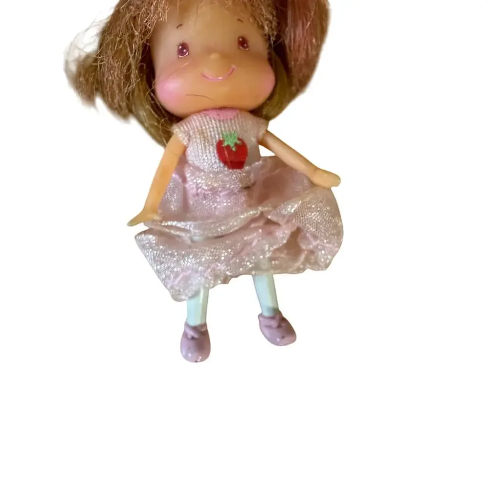 2” Scented Strawberry Shortcake Doll Flat Hands RARE‎ First Edition Vintage Pink